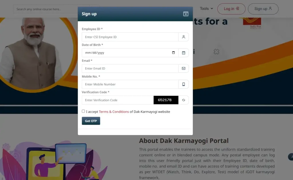 Dakkarmayogi.gov.in Registration Process