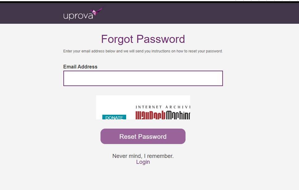 Uprova Forgot Password