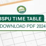VBSPU Time Table Download PDF 2025