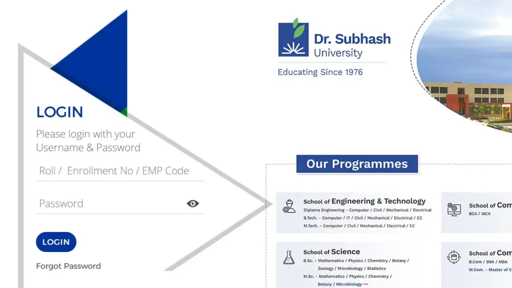 How To Dr Subhash University Login