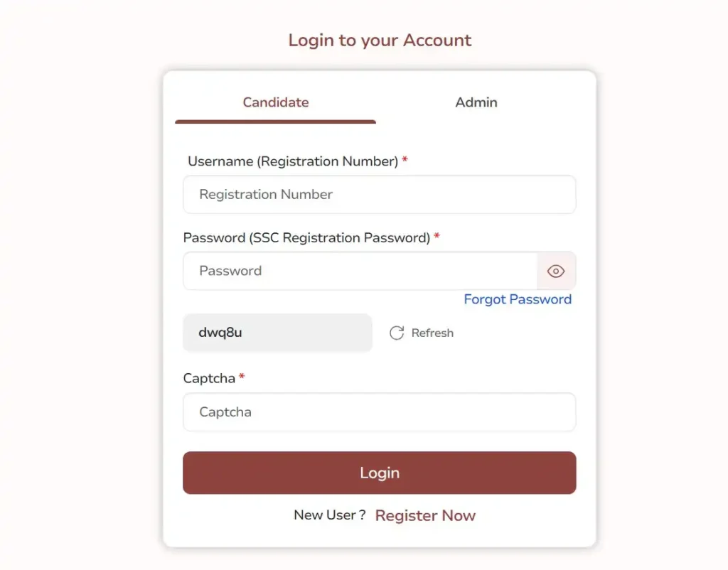 Logging Into Your SSC Account