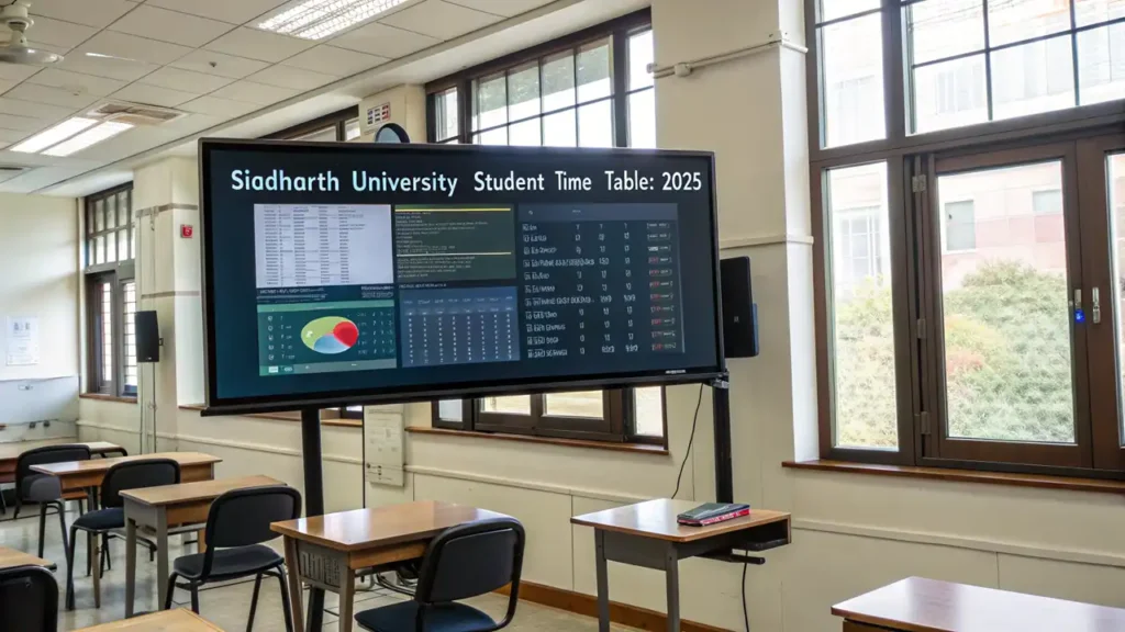 Siddharth University Time Table 2025